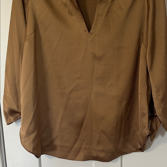 Michael Kors Brown V-Neck Blouse - Picture 4 of 10